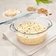 image 2 of Borosil Deep Round Glass Casserole with Lid (1.2 Litre), Transparent, Oven & Microwave Safe Serving Bowl