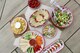 image 4 of Mediterranean Melamine Dinner Plates - Set of 8 | Red