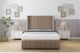 image 1 of Sloomy Hargrave Mink Plush Divan Bed With Mattress 2 Drawers Footend With 54" Wingback Headboard & 12" Matching Footboard 5' King | Brown | Mink | King | 1