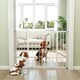 image 6 of PawHut Pressure Fitted Pet Dog Safety Gate Metal Fence 76 cm Tall, White
