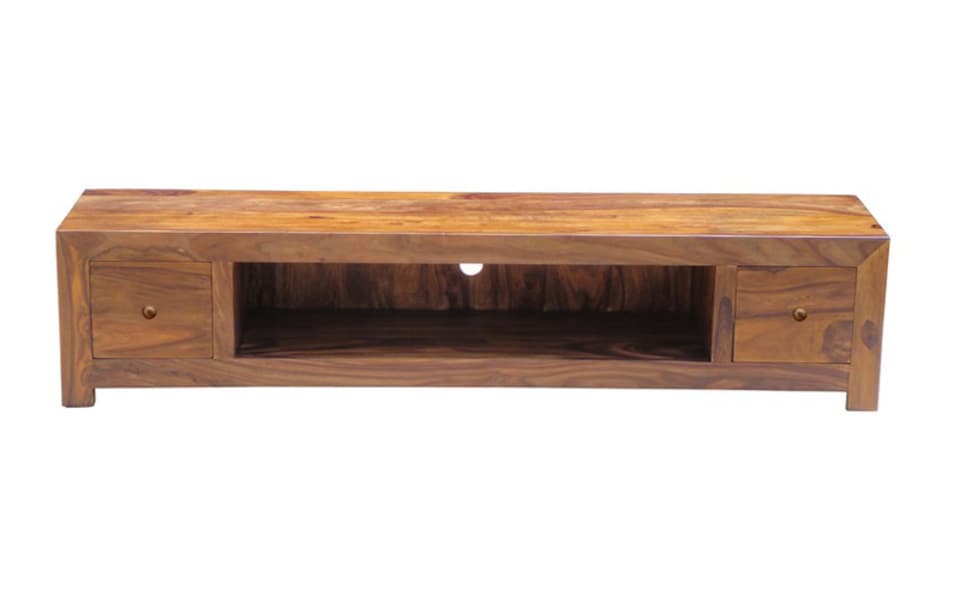image 1 of Jaipur Large Plazma with Drawer - Sheesham Wood - L40 x W200 x H45 cm - Honey Dark Finish