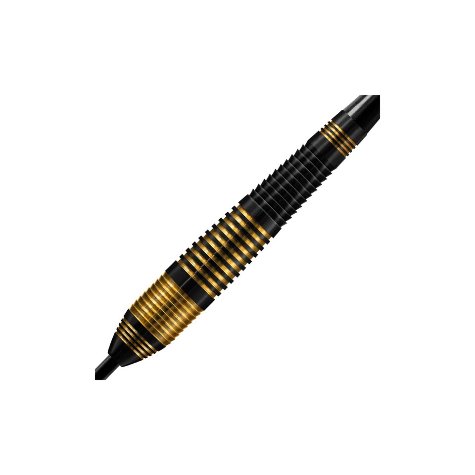 image 1 of Harrows Vivid Brass Darts (Pack Of 3) | Black | Black/Brass/Grey | 23g | 1