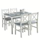 image 1 of Solid Wooden Kitchen Dining Table and 4 Chairs