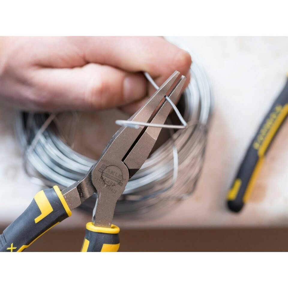 image 1 of Stanley Hand Tools Fatmax Flat Nose Pliers 160mm (6.1/4in) - Multi Colour - One Size