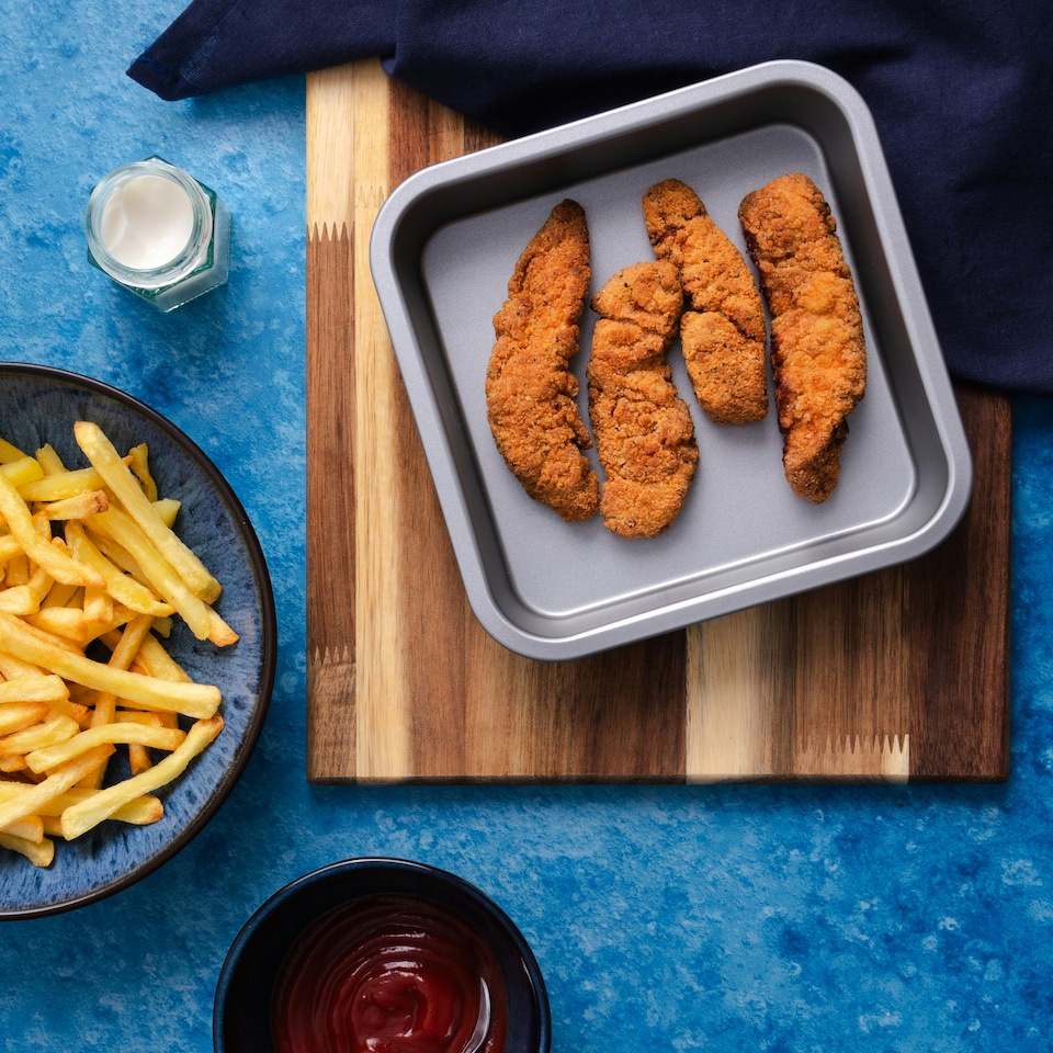 image 1 of BetterWare Air Fryer Accessories Set of 2 x 15cm Square Tins