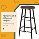 image 6 of HOMCOM Bar Table Set, Bar Table and Stools Set, Footrest and Storage Shelf, for Kitchen, Dining Room, Pub, Cafe, Black and Oak