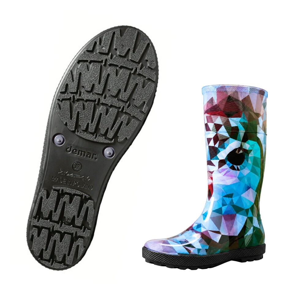 image 1 of Hawai Lady Women's Tropical Print PVC Rain Wellies EU40