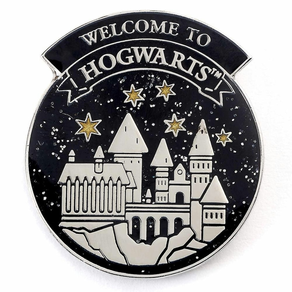 Harry Potter Hogwarts Castle Badge - Navy Blue/White - One Size
