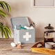 image 7 of Harbour Housewares Vintage Metal First Aid Box - 23cm - Grey | Grey | Grey | 1