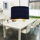 image 4 of Sundance - Navy Blue Velvet Pleated 30cm Lamp Shade with Gold Inner Blue | Gold