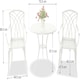 image 6 of Centurion Supports OSHOWA Luxurious Garden and Patio Table and 4 Large Chairs with Armrests Cast Aluminium Bistro Set - White with Green Cushions