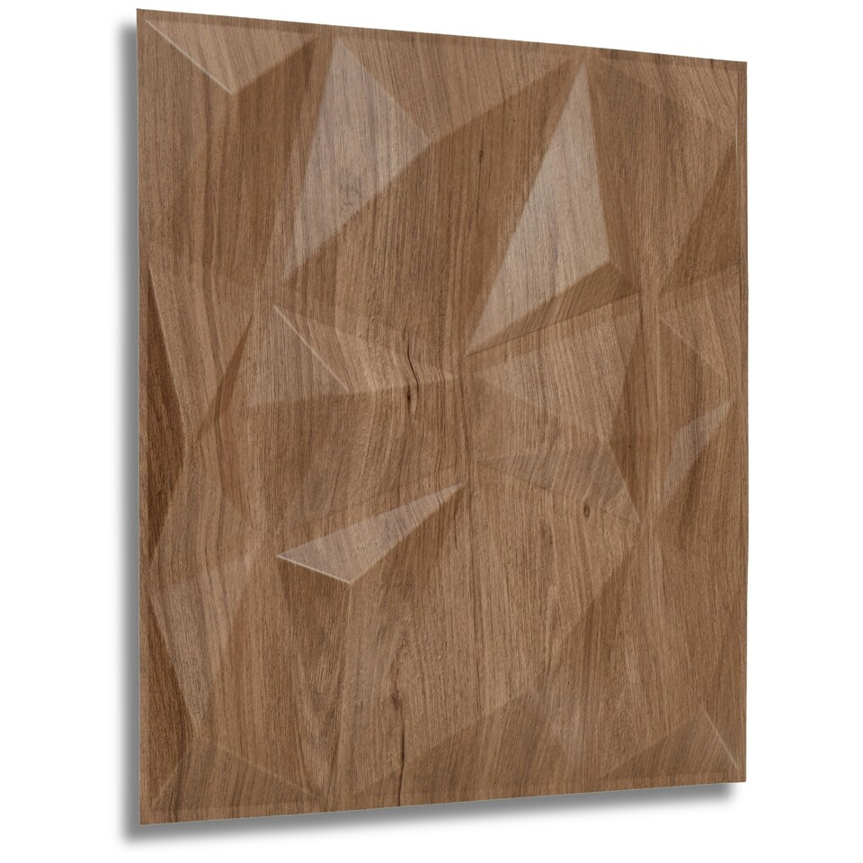 image 1 of NOVECRAFTO Geometric Diamond 3D Wall Panels – 6 Sheets Covering 1.5 sqm (16.15 sqft) – Matte PVC Cladding Panels 50x50cm Diamond Design | Black