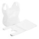 image 3 of 100 x 10x15x18" Shopping & Grocery Strong White Plastic Vest Style Shopping Carrier Bags White