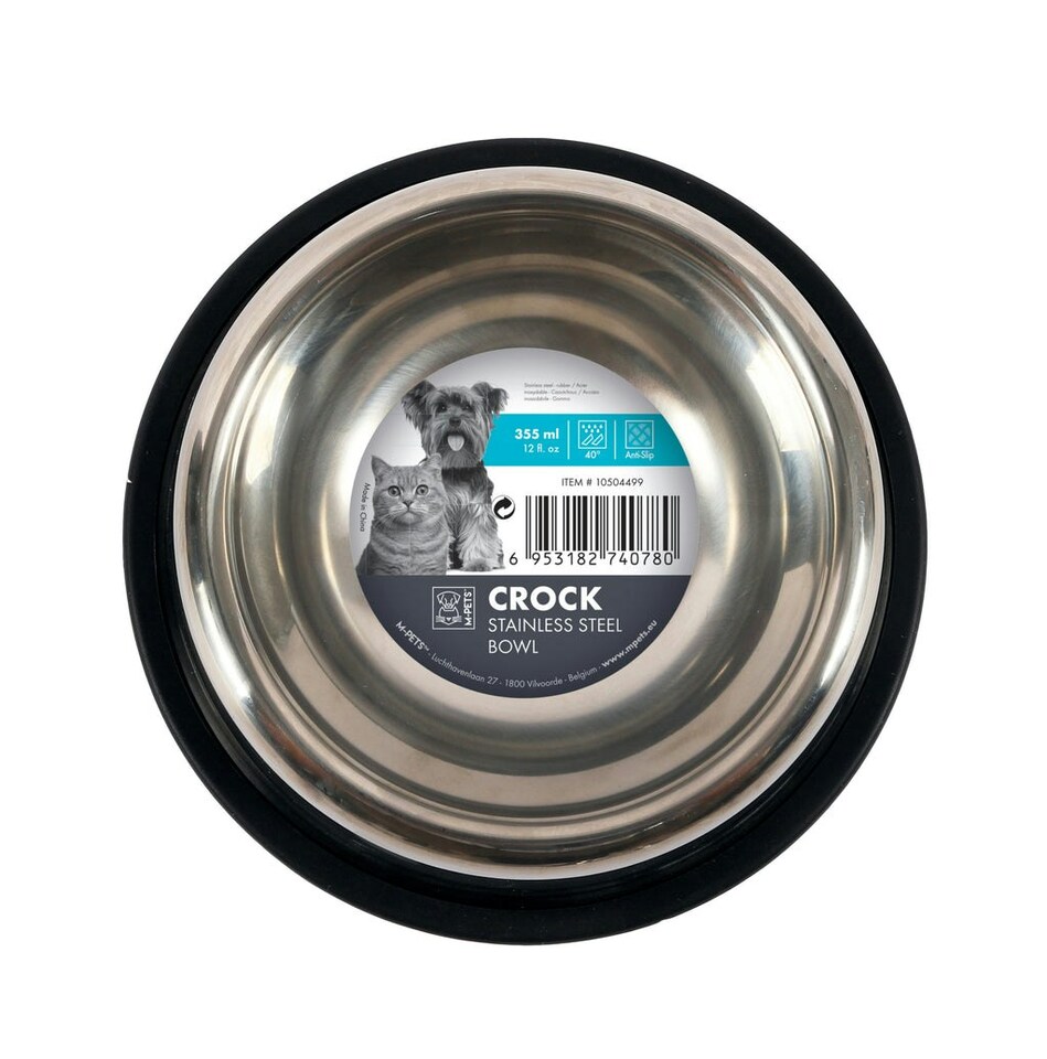 image 1 of M-PETS CROCK Stainless Steel Bowl - XS