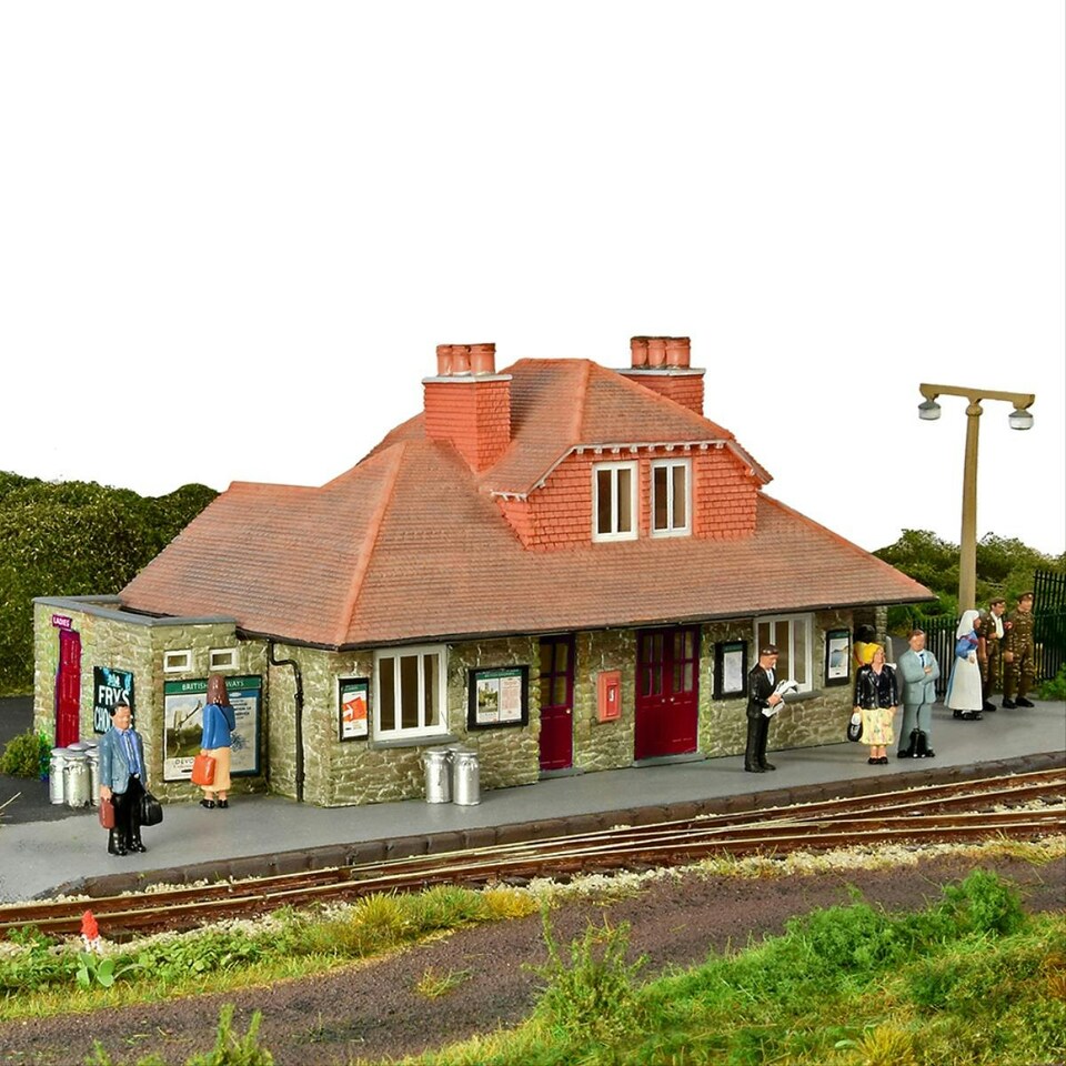 image 1 of Bachmann Scenecraft Narrow Gauge Station Red (Pre-Built)
