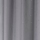 image 3 of Pair of Jewel Grey Diamante Embellished Voile Panels 183 cm (72 inch) Rod Pocket Panels for Bedroom and Living Room