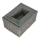 image 3 of Set of 4 Grey Wash Grey Cotton Lined Willow Storage Baskets | Brown | Grey | Not provided | 4