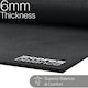 image 3 of Non Slip Yoga Mat (6mm Thick) - Black