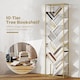 image 3 of HOMCOM Tree Bookshelf, 10 Tier Floor Standing Bookcase, Modern Tall Display Storage Shelving Unit for Living Room, Home Office, Bedroom, White and Gold Tone | White | White and Gold Tone