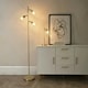 image 2 of ValueLights Angus Adjustable Brushed Gold Metal Geometric Basket Shade Table Lamp