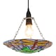 image 4 of Traditional Multi-Coloured Dragonfly Tiffany Glass Pendant Shade | Multi