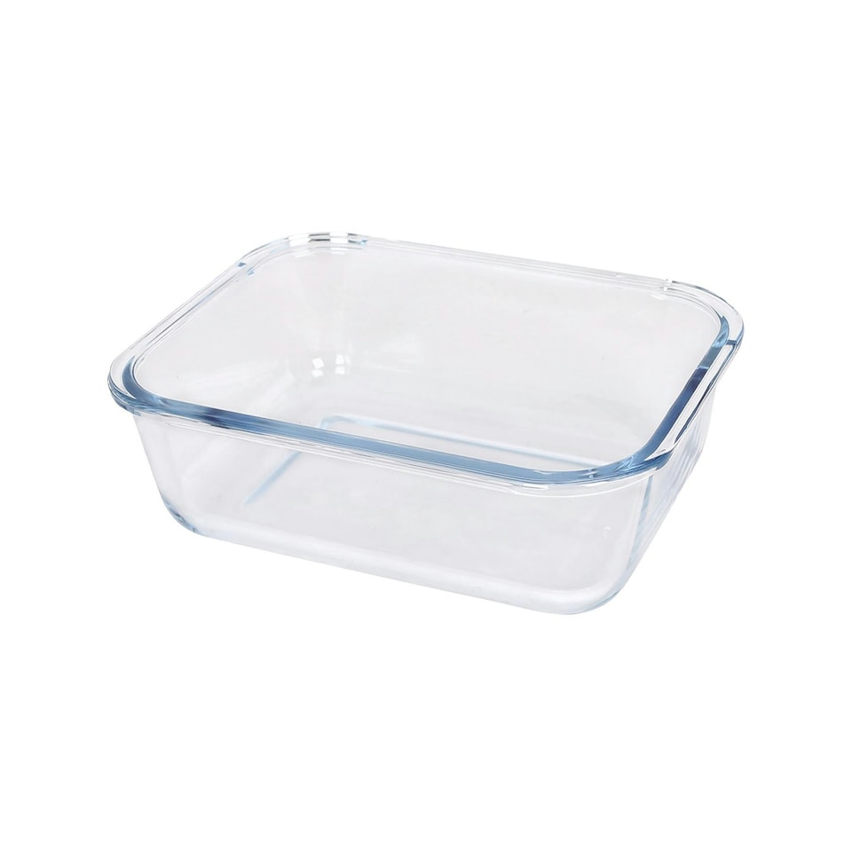 image 1 of Argon Tableware Rectangular Glass Cake Dish - 17cm x 12.5cm Clear