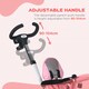 image 7 of HOMCOM 6 in 1 Kids Trike for 1-5 Years, Toddler Tricycle Folding Bike with Parent Handle, Reversible Seat, Storage Basket, Canopy, 5-point Seat Harness, Pink