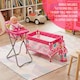 image 8 of BiBi Doll Folding Travel Nursery Set High Chair Cot Bed Pink Doll Accessories for 20 Inch Dolls
