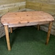 image 10 of Hand Made 6 Seater Rustic Wooden Garden Furniture Table and Bench/Chairs Set