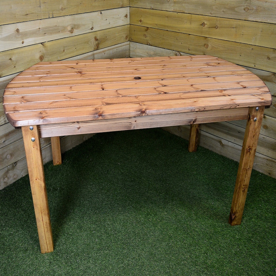 image 1 of Hand Made 6 Seater Rustic Wooden Garden Furniture Table and Bench/Chairs Set