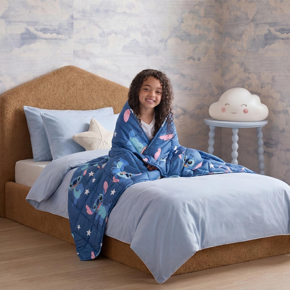 image 1 of OHS Kids Stitch 3kg Sensory Weighted Blanket Ultra Soft
