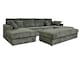 image 5 of Rest Home Theatre Large Lounge Jumbo Cord 5 Seater Corner Sofa with Footstool Grey