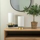 image 2 of ValueLights Francis Gold Touch Table Lamps White Shade & Bulb