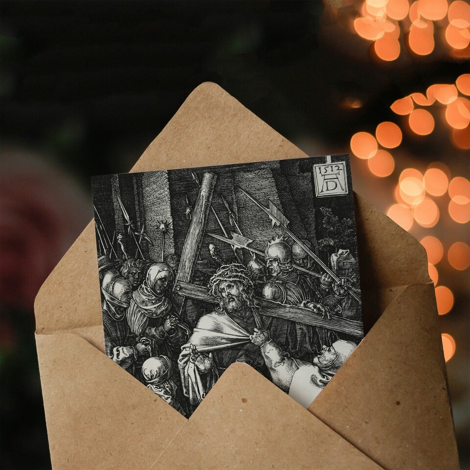 image 1 of Albrecht Durer Art Card Bearing of the Cross to Golgotha
