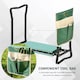 image 6 of Outsunny Garden Kneeler Foldable Seat Bench EVA Foam Pad with Tool Bag Pouch