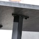 image 8 of HOMCOM Modern Rectangular Dining Table with Metal Legs Indoor, Dark Grey