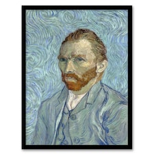 Vincent van Gogh Framed Wall Art Print Artist 1889 Self Portrait Home Décor