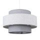 image 1 of ValueLights Weaver Dark & Light Grey Herringbone Lamp Shade | Grey
