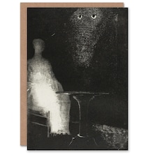 Odilon Redon Art Card Gaze on the Chair Human Figure Outline