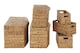 image 2 of Interiors By Premier Set Of 6 Water Hyacinth Storage Baskets, Woven Storage Baskets With Loop & Side Handles, Hyacinth Basket | Cream