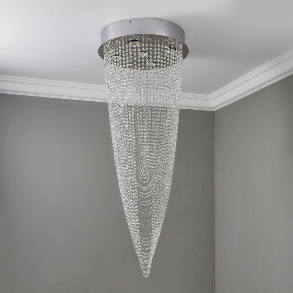 image 1 of BHS Valerie 5 Light Ceiling Light, Chrome