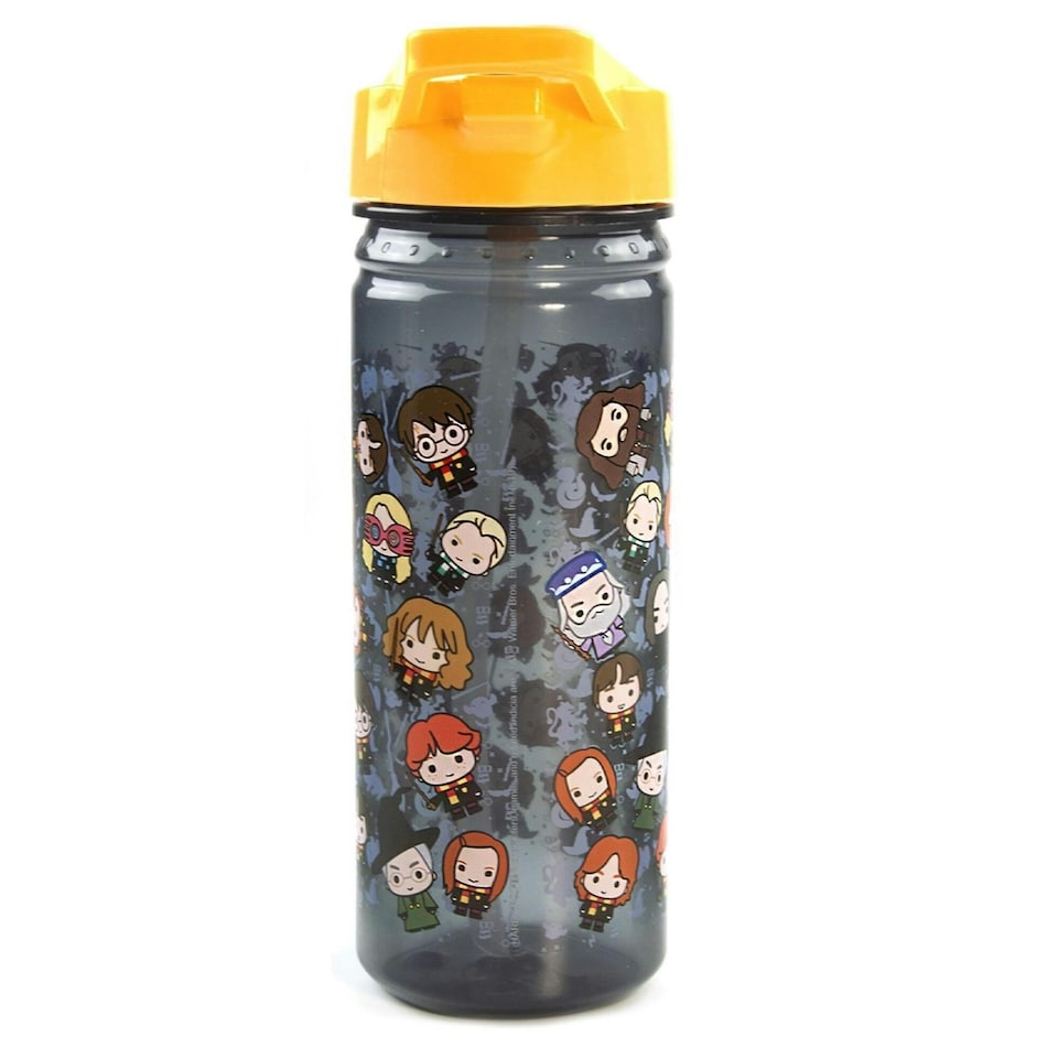 image 1 of Harry Potter Chibi Lunch Bag and Bottle Set - Black/Yellow - One Size