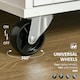 image 5 of HOMCOM Modern Rolling Kitchen Island w/ Adjustable Shelves, White