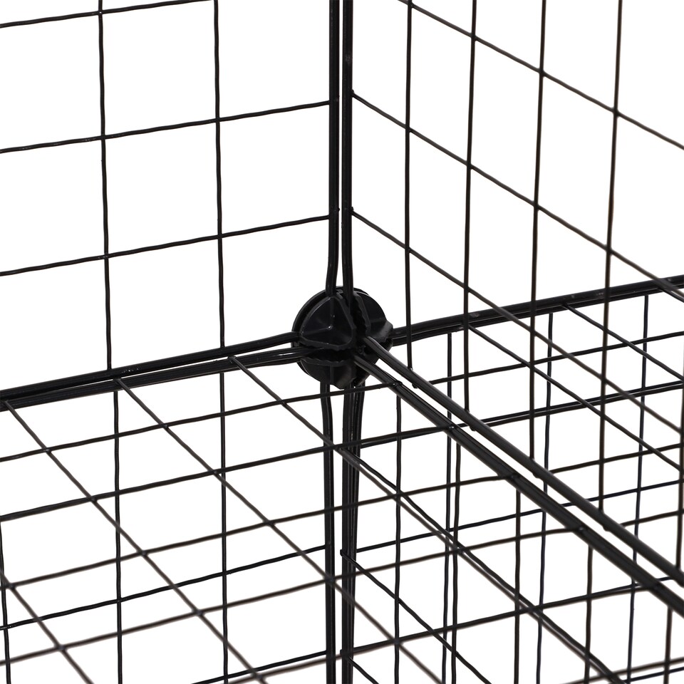 image 1 of HOMCOM DIY 6 Cube Metal Wire Rack Interlocking Storage Cabinet Organiser Display