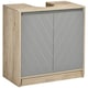 image 1 of HOMCOM 60x60cm Under-Sink Storage Cabinet w/ Adjustable Shelf 2 Doors Cabinet 