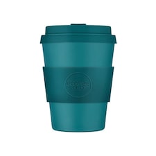 Ecoffee Cup 12oz 350ml Reusable, Plant Based Coffee Cup with Silicone Lid & Sleeve - Bay of Fires
