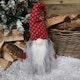 image 2 of Large Festive 52cm Cuddly Gonk Indoor Christmas Decoration - Red Hat Grey Spots