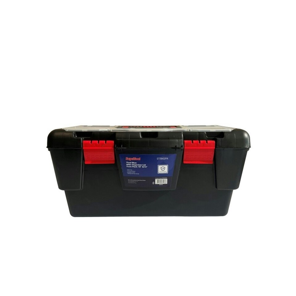 SupaTool Tool Box - Black/Red - One Size