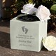 image 3 of Personalised Footprints Memorial Vase