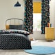 image 2 of Catherine Lansfield Rainbow Rockets Reversible Duvet Cover Set Black | Black | Double